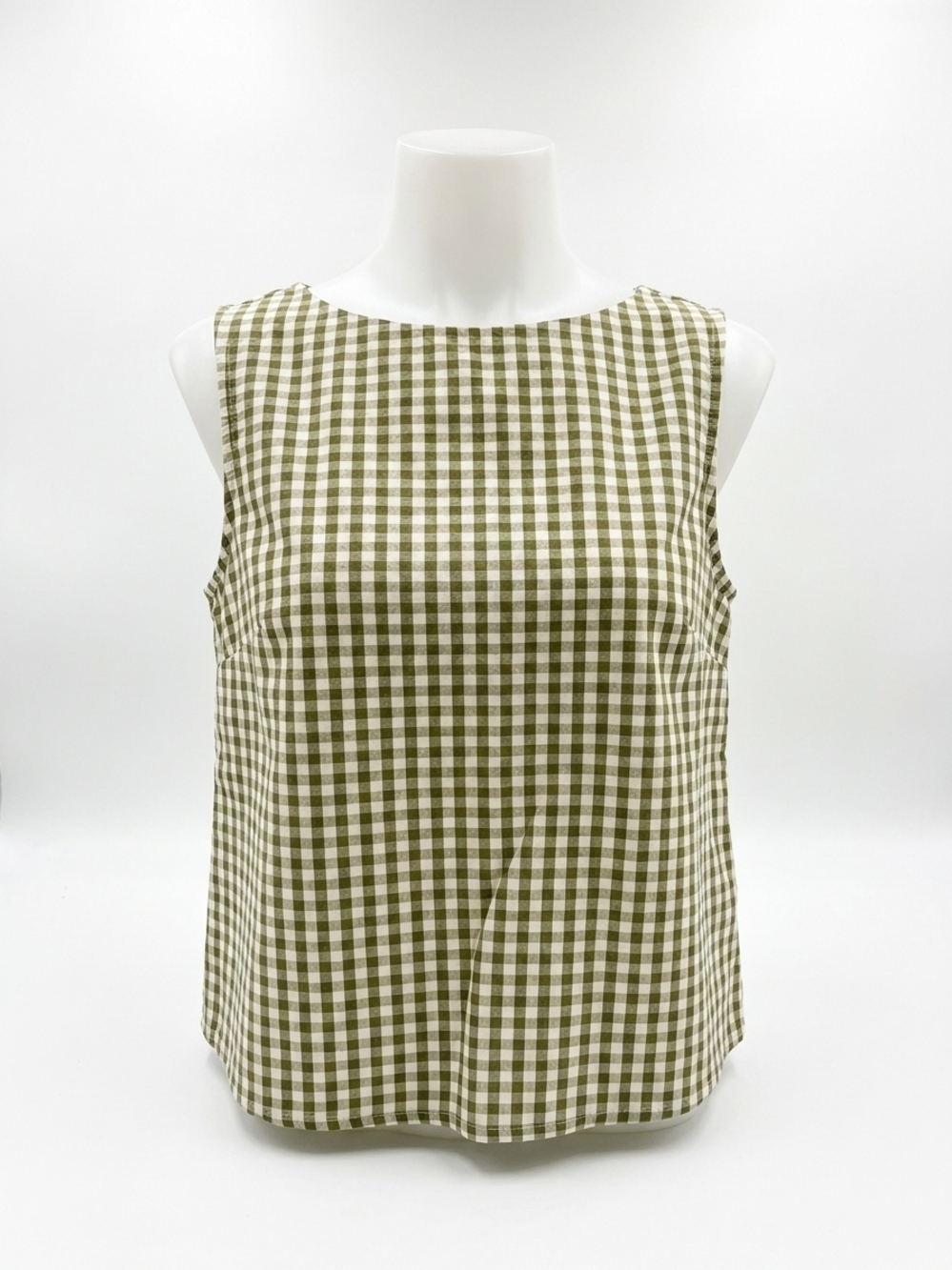 NEW SANCTUARY better days gingham top in timber collagen